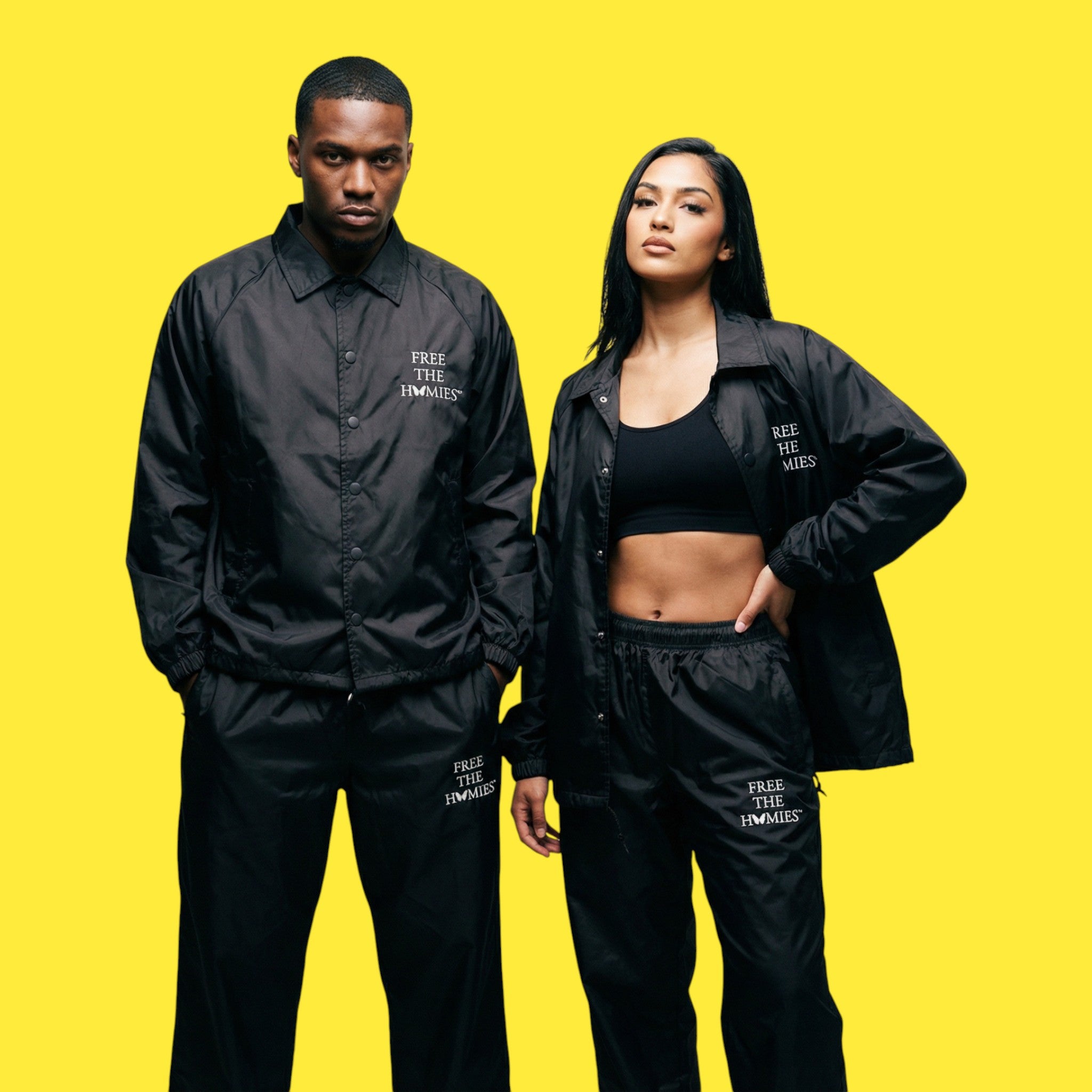 The Day One Track Jacket — Shadow Black | Unisex Heavyweight by Free The Homies™