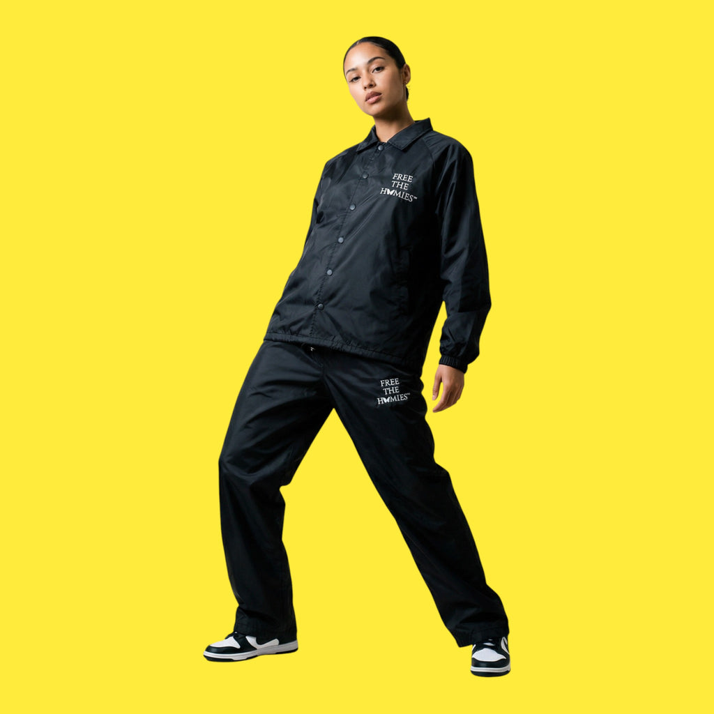 The Day One Track Pants — Shadow Black | Unisex Heavyweight by Free The Homies™