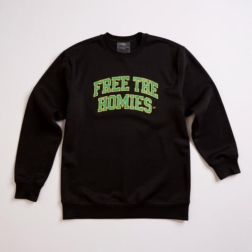 The Day One Crewneck — Jet Black | Unisex Heavyweight by Free The Homies™