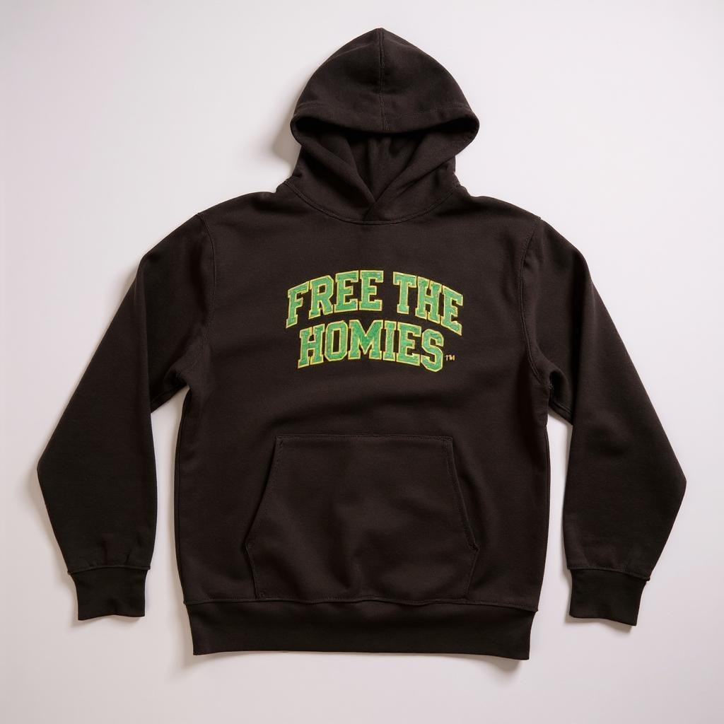 The Day One Hoodie — Jet Black | Unisex Heavyweight by Free The Homies™