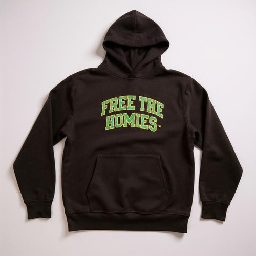 The Day One Hoodie — Jet Black | Unisex Heavyweight by Free The Homies™