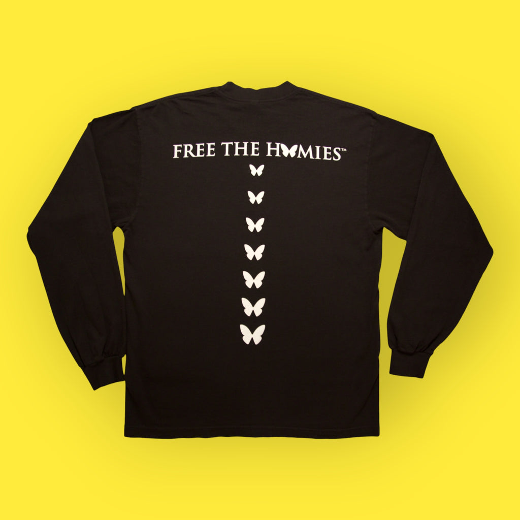 The Blackout Long Sleeve — Black | Oversized Fit by Free The Homies™