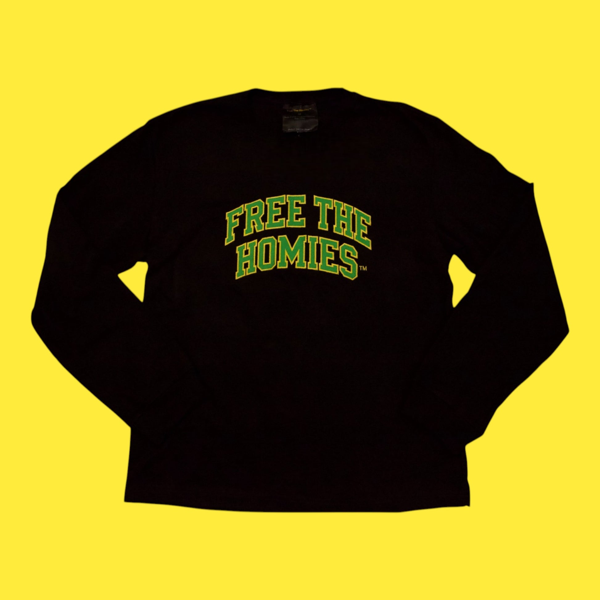 The Day One Long Sleeve — Jet Black | Oversized Fit by Free The Homies™