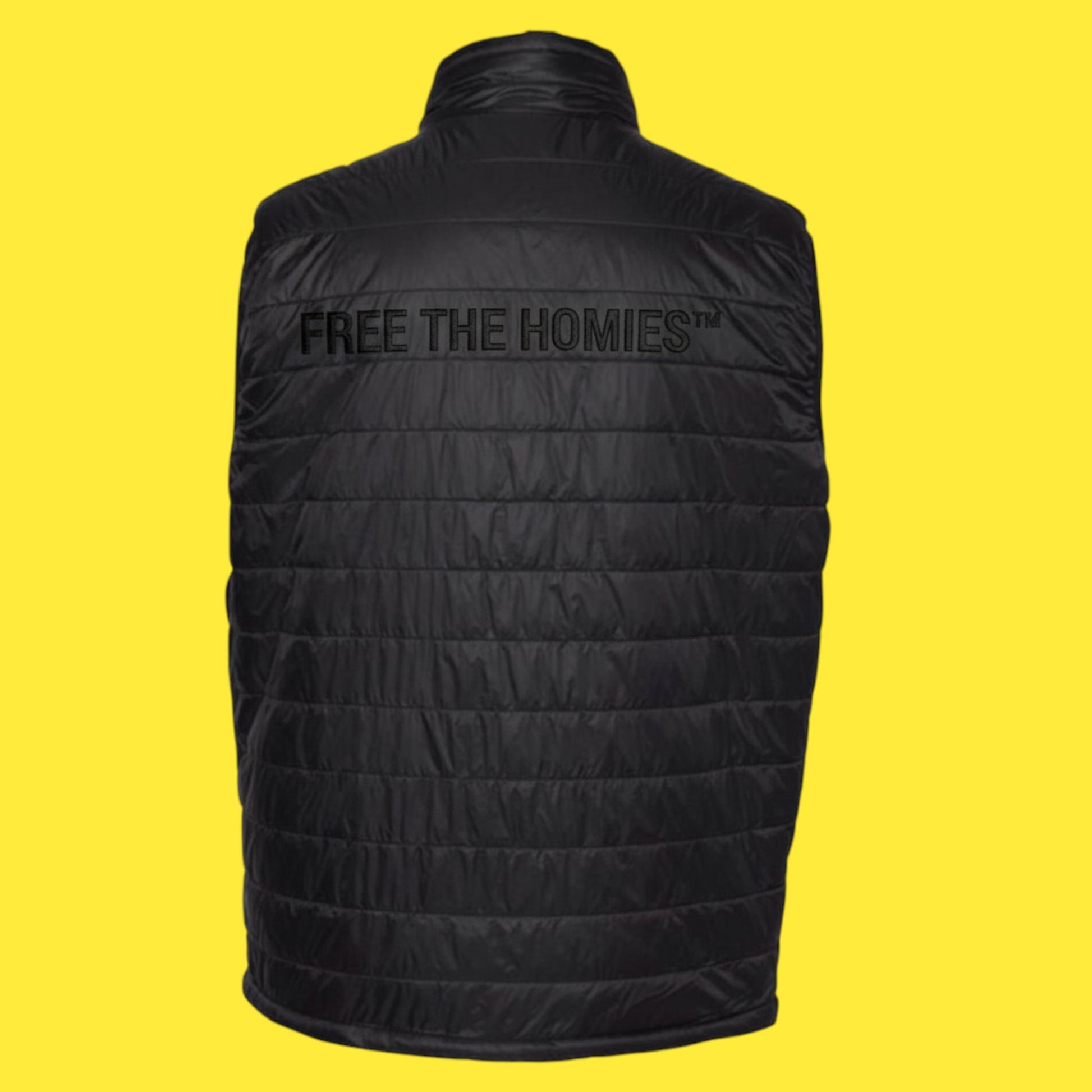 The Day One Puffer Vest — Black | Unisex by Free The Homies™