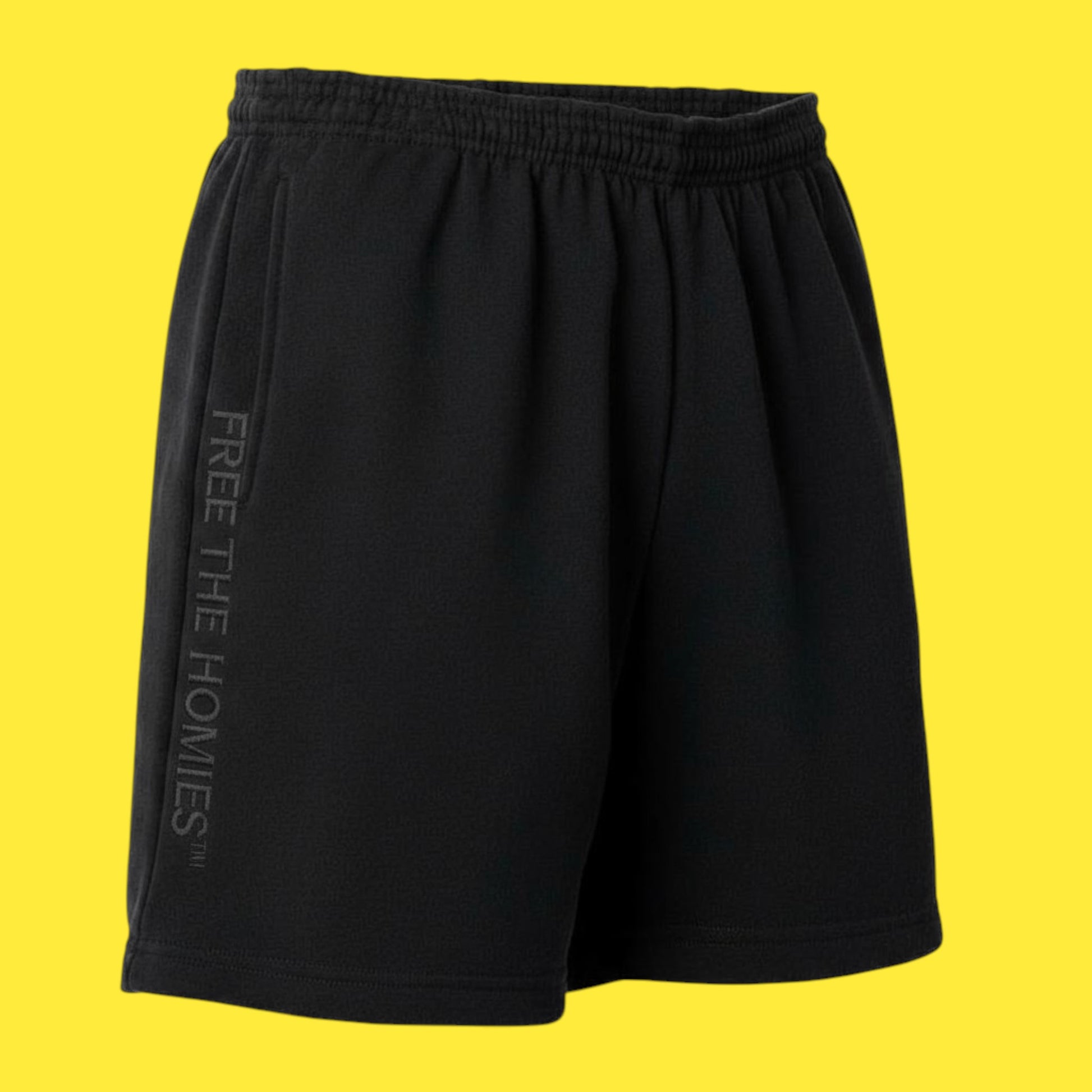 The Day One Sweatshorts — Black | Unisex Mid-Weight by Free The Homies™